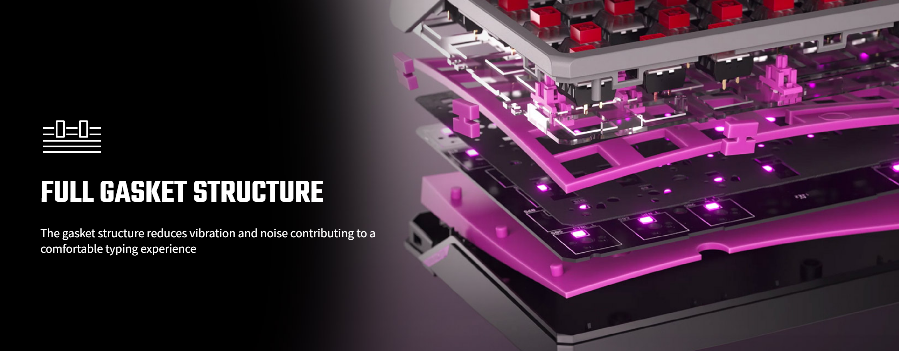 A large marketing image providing additional information about the product Cooler Master MK770 Macaron Hybrid Wireless Keyboard - Kailh Box V2 Red Switch - Additional alt info not provided